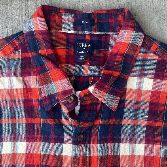 J. Crew Other - Men's J.Crew Slim Plaid Flannel Shirt Size XXL NEW!